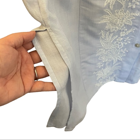 J. Jill Button Up Dress with Pockets & Embroidery Detail - Picture 7 of 14